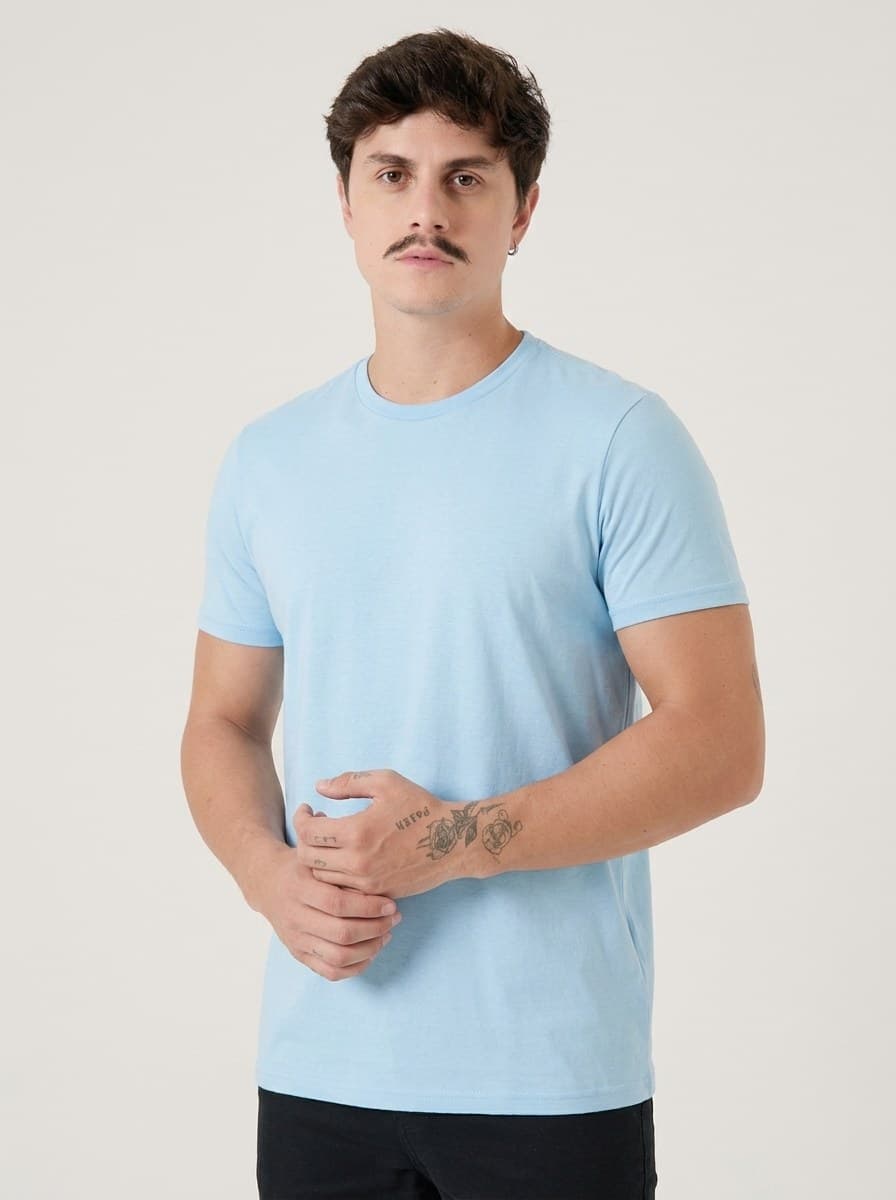 Camiseta Malha PP Azul Claro