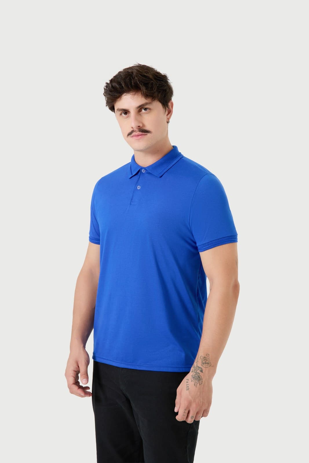 Polo Básica Malha PP Azul Bic — Doce Helene