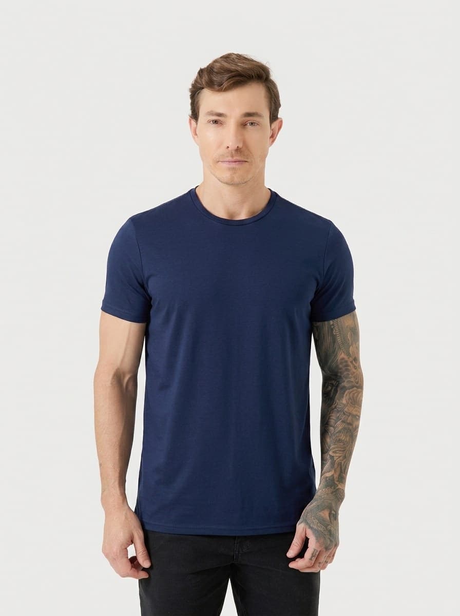 Camiseta Lisa Malha PP Marinho