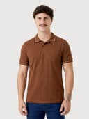 Polo Piquet com Bolso Marrom