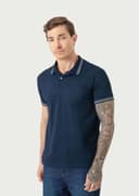 Polo Malha com Bolso Marinho