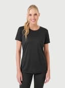 CAMISETA FITNESS FEMININA MIXED FIT | PRETO