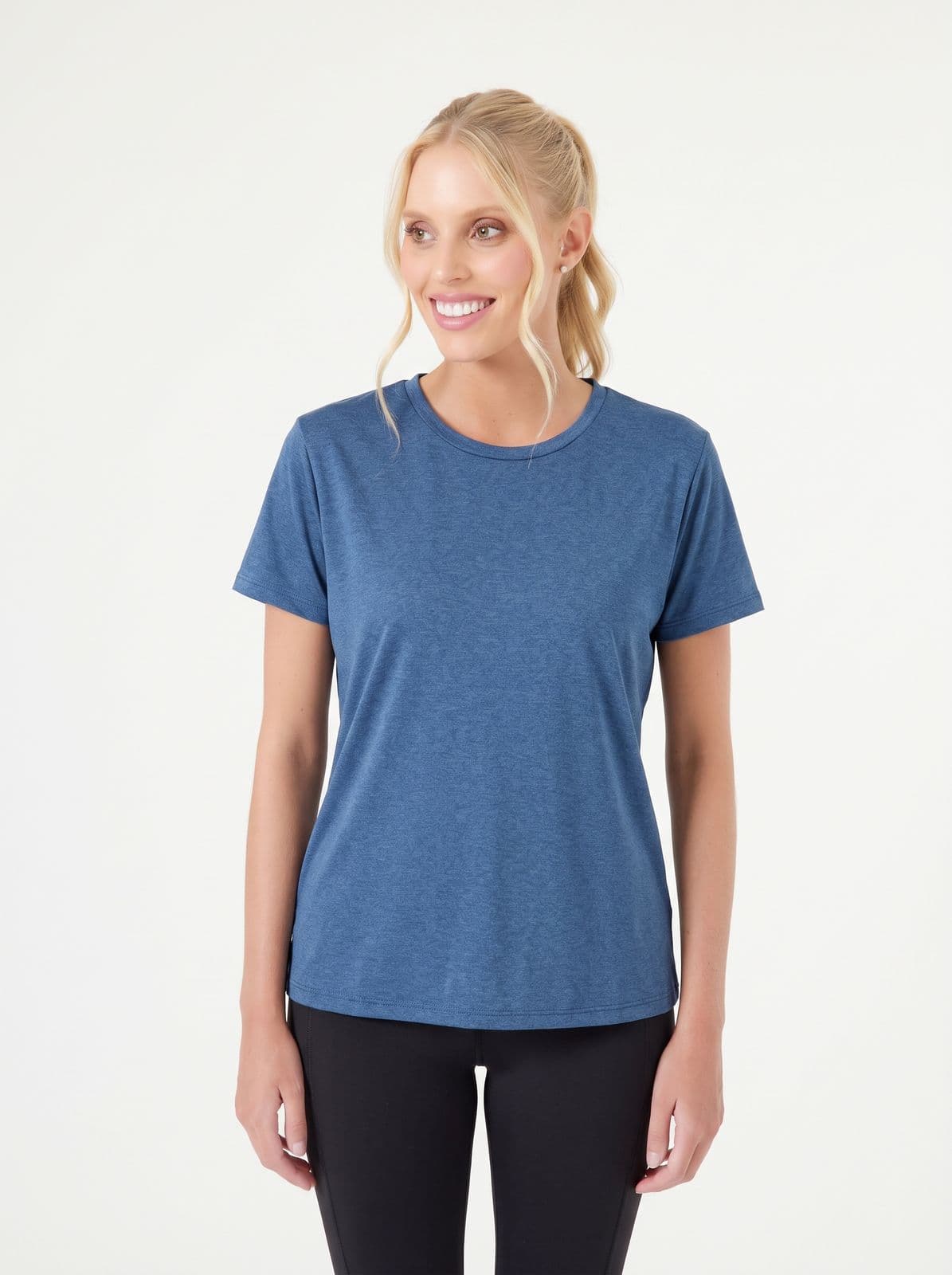 CAMISETA DRY FIT FEMININA SOFT TOUCH | AZUL DENIM